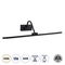 GloboStar® MIRA 60432 Μοντέρνο Φωτιστικό Τοίχου - Απλίκα Καθρέπτη Μπάνιου - Πίνακα LED 12W 1400lm 120° AC 220-240V IP44 Μ60 x Π20 x Υ13cm - Φυσικό Λευκό 4500K - Μαύρο - 3 Χρόνια Εγγύηση
