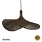 GloboStar® CUBA 01722 Boho Κρεμαστό Φωτιστικό Ανάρτηση Μονόφωτο 1 x E27 IP20 Καφέ Ξύλο - Μ63 x Π63 x Υ32cm