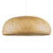 GloboStar® SAN TROPEZ 00673 Boho Κρεμαστό Φωτιστικό Πλέγμα Μονόφωτο 1 x E27 IP20 Μπεζ Ξύλο - Μ100 x Π100 x Y35cm