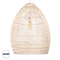 GloboStar® MALIBU 01812 Boho Κρεμαστό Φωτιστικό Καμπάνα Μονόφωτο 1 x E27 IP20 Μπεζ Ξύλο - Μ95 x Π95 x Υ125cm