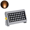 GloboStar® FLOOD-HENA 90445 Προβολέας Wall Washer για Φωτισμό Κτιρίων LED 36W 3060lm 30° AC 220-240V Αδιάβροχο IP67 Μ30 x Π6 x Υ17cm Αρχιτεκτονικό Πορτοκαλί 2200K - Ασημί - 3 Years Warranty