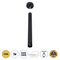 GloboStar® CANAL 60375 Κρεμαστό Φωτιστικό Σποτ Οροφής LED Downlight 7W 700lm 36° AC 220-240V IP20 Φ4 x Υ40cm Θερμό Λευκό 2700K - Μαύρο - Bridgelux COB - 5 Years Warranty