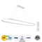 GloboStar® BOLIVAR 61272 Κρεμαστό Φωτιστικό Οροφής Design LED CCT 54W 6210lm 300° AC 220-240V - Εναλλαγή Φωτισμού μέσω Τηλεχειριστηρίου All In One Ψυχρό 6000k+Φυσικό 4500k+Θερμό 2700k Dimmable Μ120 x Π30 x Υ2cm - Λευκό - 3 Years Warranty