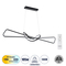 GloboStar® DOLORES 61279 Κρεμαστό Φωτιστικό Οροφής Design LED CCT 105W 11760lm 300° AC 220-240V - Εναλλαγή Φωτισμού μέσω Τηλεχειριστηρίου All In One Ψυχρό 6000k+Φυσικό 4500k+Θερμό 2700k Dimmable Μ110 x Π17 x Υ17.5cm - Μαύρο - 3 Years Warranty