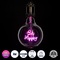 GloboStar® 99259 Λάμπα LED Ultra Thin Soft S Spiral Letter Filament E27 G125 BE HAPPY Γλόμπος 4W 340lm 360° AC 220-240V IP20 Φ12.5 x Υ18cm Ροζ με Διάφανο Γυαλί - Dimmable - 3 Years Warranty