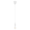 GloboStar® CABLITO 61550 Μοντέρνο Κρεμαστό Φωτιστικό Οροφής Μονόφωτο 1 x E27 Λευκό Σιλικόνης Ανάρτηση με Υφασμάτινο Καλώδιο Φ4 x Υ110cm