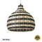 GloboStar® JAMAICA 01954 Boho Κρεμαστό Φωτιστικό Καμπάνα Μονόφωτο 1 x E27 IP20 Μπεζ & Χακί Ξύλο - Μ40 x Π40 x Υ37cm