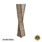 GloboStar® PALMA 02273 Boho Επιδαπέδιο Φωτιστικό Δίφωτο 2 x E27 IP20 Καφέ Ξύλο με Μπεζ Ύφασμα - Μ34 x Π34 x Υ130cm