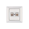 ΠΡΙΖΑ DATA CAT 6 RJ 45 ΔΙΠΛΗ ΛΕΥΚΗ