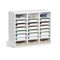 VEVOR Wooden Literature Organizer 24 θέσεων με ρυθμιζόμενα ράφια Λευκό