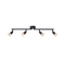ΣΠΟΤ ΚΙΝΗΤΟ 4ΦΩΤΟ  ΜΕΤΑΛΛΙΚΟ Max 7W 4XGU10 600X80X130mm ΜΑΥΡΟ ARTE ILLUMINA VORRAS