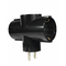 ELP36302 | ΑΝΤΑΠΤOΡΑΣ ΤΥΠΟΥ + SCHUKO → 3Θ SCHUKO max:3680W IP20 ΜΑΥΡΟ