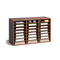 VEVOR Wooden Literature Organizer 24 Διαμερισμάτων Αφαιρούμενα Ράφια Σκούρο Καφέ
