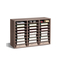 VEVOR Wooden Literature Organizer 27 Διαμερισμάτων Αφαιρούμενα Ράφια Μαύρο-Γκρι