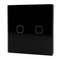 WI-FI SMART TOUCH EU 2 GANG 1 WAY SWITCH BLACK
