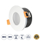 GloboStar® 60889 GASPAR Χωνευτό Στρόγγυλο Σποτ Οροφής για Λάμπα MR16/GU10 IP65 - Αλουμίνιο & Γυαλί - Φ8.5 x Υ4.2cm - Λευκό & Διάφανο - 5 Χρόνια Εγγύηση