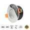 GloboStar® 60890 GASPAR Χωνευτό Στρόγγυλο Σποτ Οροφής για Λάμπα MR16/GU10 IP65 - Αλουμίνιο & Γυαλί - Φ8.5 x Υ4.2cm - Ασημί & Διάφανο - 5 Χρόνια Εγγύηση