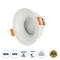 GloboStar® 60894 GASPAR Χωνευτό Στρόγγυλο Σποτ Οροφής για Λάμπα MR16/GU10 IP65 - Αλουμίνιο & Γυαλί - Φ8.5 x Υ3.5cm - Λευκό & Διάφανο - 5 Χρόνια Εγγύηση