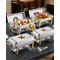 VEVOR 8 Qt 4 Pack Ορθογώνιο σετ μπουφέ για πιάτα πλήρους μεγέθους από ανοξείδωτο χάλυβα