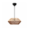 GloboStar® CASTRO 204-0164 Boho Κρεμαστό Φωτιστικό Kαπέλο Μονόφωτο 1 x E27 IP20 Μπεζ Σχοινί - Μ31 x Π31 x Υ26cm