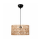 GloboStar® POMEGRANDE 204-0166 Boho Κρεμαστό Φωτιστικό Kαπέλο Μονόφωτο 1 x E27 IP20 Μπεζ Σχοινί - Μ30 x Π30 x Υ16cm