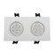 LED ΣΠΟΤ ΠΛΑΣΤΙΚΟ ΟΡΘΟΓΩΝΙΟ HIGH POWER 2X6W 2700-3000K ΛΕΥΚΟ