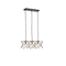 ΦΩΤΙΣΤΙΚΟ ΚΡΕΜΑΣΤΟ ΜΕΤΑΛΛΟ 3ΦΩΤΟ 3XE27  MAX 15W 517X175X1240mm ΜΑΥΡΟ ARTE ILLUMINA BRAWCK