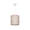 GloboStar® PETAL 203-0066 Μοντέρνο Κρεμαστό Φωτιστικό Καπέλο Μονόφωτο 1 x E27 IP20 Ροζ Πλαστικό - Μ23.5 x Π23.5 x Υ76cm