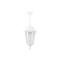 GloboStar® VITRO 203-0199 Vintage Κρεμαστό Φωτιστικό Φαναράκι Μονόφωτο 1 x E27 IP44 Λευκό Πλαστικό Σώμα - Μ16 x Π16 x Υ48cm