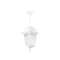 GloboStar® SOLME 203-0219 Vintage Κρεμαστό Φωτιστικό Φαναράκι Μονόφωτο 1 x E27 IP44 Λευκό Πλαστικό Σώμα - Μ15 x Π15 x Υ50cm