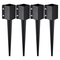 VEVOR Fence Post Anchor Ground Spike, 4 πακέτο 24 x 4 x 4 ίντσες εξωτερική διάμετρος (εσωτερική διάμετρος 3,5 x 3,5 ίντσες), μεταλλική μαύρη σκόνη με επίστρωση πάσσαλου, για κιγκλίδωμα κήπου κατάστρωμα γραμματοκιβωτίου