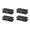 VEVOR Glass Clamp 4 ΤΕΜ Ορθογώνιο στήριγμα κιγκλίδωμα για 0,31 "-0,47" Γυάλινο μαύρο
