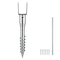 VEVOR No Dig Ground Anchor, 1 Pack 3,94 x 2,76 x 27,56 in DIY Screw in Post Stake, Περιλαμβάνει 6 Lag Bots & ένα Rebar, U-Shape Heavy Duty Steel Stand, Ιδανικό για στύλους γραμματοκιβωτίου και στύλους φράχτη