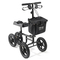 VEVOR Folding Knee Scooter, Carbon Steel Steerable Knee Walker με ρυθμιζόμενο ύψος τιμόνι & γόνατο, τροχός 12" παντός εδάφους, διπλά φρένα, σκούτερ ανάκτησης ποδιών για τραυματισμένο ποδοκνημικό γόνατο, 350LBS