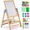VEVOR 2-in-1 Kids Art Easel Ξύλινος μαγνητικός πίνακας κιμωλίας διπλής όψης