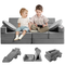 VEVOR Play Couch, 15 τμχ Modular Kids Nugget καναπές, Καναπές από αφρό για νήπια με σφουγγάρι 25D υψηλής πυκνότητας για παιχνίδι, δημιουργικότητα, ύπνο, ευφάνταστα παιδικά έπιπλα για υπνοδωμάτιο και αίθουσα παιχνιδιών