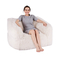 Καρέκλα VEVOR Bean Bag Καρέκλα καναπέ BeanBag με μπράτσα για ενήλικες Λούτρινο μπεζ
