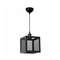 GloboStar® JAULA 204-0181 Μοντέρνο Κρεμαστό Φωτιστικό Οροφής Μονόφωτο 1 x E27 AC 220-240V IP20 Μαύρο - Μ17 x Π17 x Υ23cm