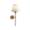 GloboStar® LING 204-0189 Μοντέρνο Φωτιστικό Τοίχου Απλίκα Μονόφωτο 1 x E27 AC 220-240V IP20 Μπεζ & Μαύρο - Μ13 x Π13 x Υ50cm