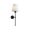 GloboStar® LING 204-0190 Μοντέρνο Φωτιστικό Τοίχου Απλίκα Μονόφωτο 1 x E27 AC 220-240V IP20 Μπεζ & Μαύρο - Μ13 x Π13 x Υ50cm