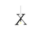 100151-X ALPHABET Μοντέρνο Κρεμαστό Φωτιστικό Οροφής Μονόφωτο 1xE27 Μαύρο Μεταλλικό Φιγούρα X Φ38 x Υ38cm