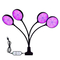Grow Light LED Ανάπτυξης Φυτών Γλάστρας με 4 Κινούμενες Κεφαλές με Βάση Μανταλάκι