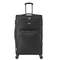 28-Inch Softside Expandable Luggage with Spinner Wheels Checked Suitcase Black | VEVOR US