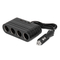 ΑΝΤΑΠΤΟΡΑΣ ΑΝΑΠΤΗΡΑ 12/24V 120W ΜΑΥΡΟΣ - 4 ΘΕΣΕΙΣ - 2xUSB-A + 1xUSB-C - ΚΑΛΩΔΙΟ 80cm AMIO - 1 Τεμ.