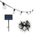 GLOBOSTAR® TWILIGHT 79669 Μοντέρνο Φωτιστικό Κήπου Γιρλάντα 14.5m με 50 Λάμπες LED 30W 2700lm 360° DC 3.7V με Ενσωματωμένο Φωτοβολταϊκό Panel 5.5V 5W & Επαναφορτιζόμενη Μπαταρία Li-ion 3.7V 3x18650 6600mAh Αδιάβροχο IP65 Θερμό Λευκό 2700Κ Dimmable - Sanan SMD Chip - Μαύρο & Διάφανο - Μ1450 x Π4 x Υ7cm - 2 Χρόνια Εγγύηση