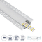 GLOBOSTAR® ALP-PLASTERIN GYPSO 70861-1M Χωνευτό Προφίλ Αλουμινίου Ειδικό για Γυψοσανίδα με Λευκό Γαλακτερό Πατητό Κάλυμμα για Ταινίες LED IP20 - Ασημί - Μ100 x Π7.8 x Υ1.4cm