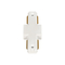 GLOBOSTAR® EUROTRACK-1PH 60904 Μονοφασικός Σύνδεσμος Ι Επέκτασης Ράγας 2 Καλωδίων 1L+1N για Σύστημα Ράγας Eurotrack-1PH AC 220-240V IP20 - Λευκό Ματ - Μ9.3 x Π3.5 x Υ1.6cm