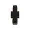 GLOBOSTAR® EUROTRACK-1PH 60903 Μονοφασικός Σύνδεσμος I Επέκτασης Ράγας 2 Καλωδίων 1L+1N για Σύστημα Ράγας Eurotrack-1PH AC 220-240V IP20 - Μαύρο Ματ - Μ9.3 x Π3.5 x Υ1.6cm