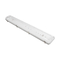 GLOBOSTAR® VIGAS 999-0250 Γραμμικό Βιομηχανικό Φωτιστικό Σκαφάκι Tri-Proof με Μεταλλικά Clips για 2 x Λάμπες T8 G13 90cm Τύπου Φθορίου LED Τροφοδοσίας Ενός Άκρου 120° AC 220-240V Αδιάβροχο IP65 - Γκρι με Διάφανο Κάλυμμα Πλαστικό PC - Μ100 x Π15 x Υ10cm