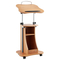Βάση VEVOR Podium, Ξύλινο Αναλόγιο 1100 mm, Φορητό Γραφείο Laptop με Κλειδώσιμες Ρόδες, Ευρεία Επιφάνεια Ανάγνωσης και Ανοιχτός Χώρος Αποθήκευσης, Ρυθμιζόμενο Ύψος και Γωνία, για Ομιλίες, Διαλέξεις ή Παρουσιάσεις